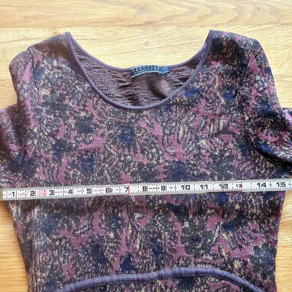 Peruvian Connection Jacquard Sweater Knit Body Con Womens Dress SMALL - Picture 11 of 14